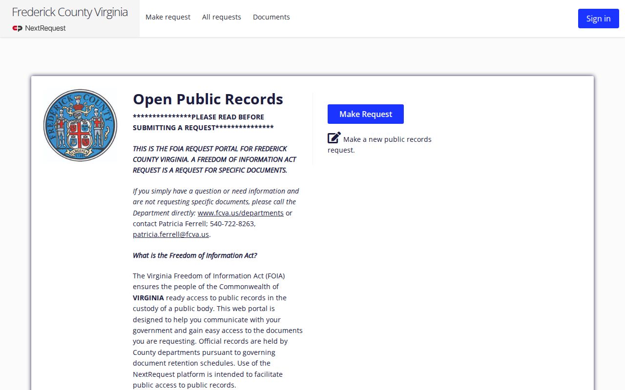 Clarke County booking record request route for Northwestern Regional Adult Detention Center